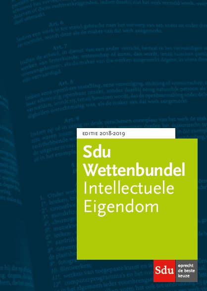 9789012402828 Sdu Wettenbundel Intellectuele Eigendom 20182019