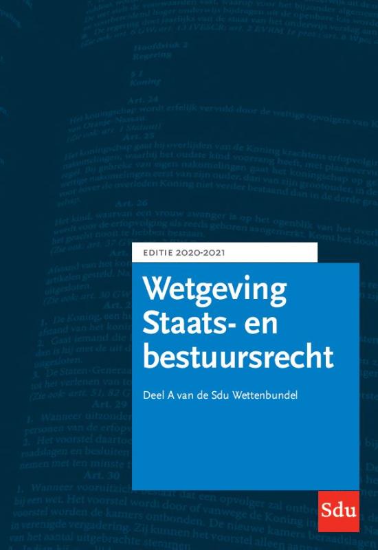 9789012406154 Sdu Wettenbundel Staats en Bestuursrecht Editie 20202021