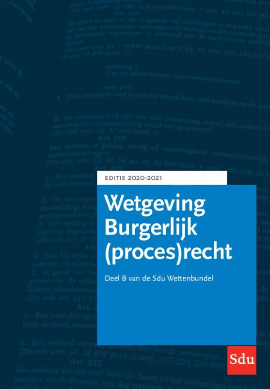9789012406161 Sdu Wettenbundel Burgerlijk procesrecht Editie 20202021