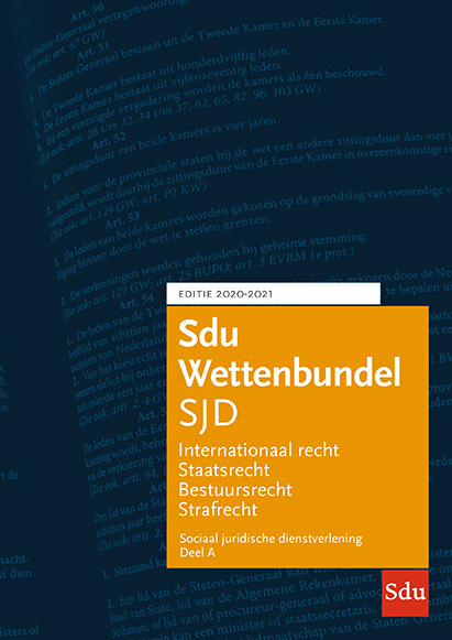 9789012406215 Sdu Wettenbundel Sociaal Juridische Dienstverlening 20202021 set 2 ex