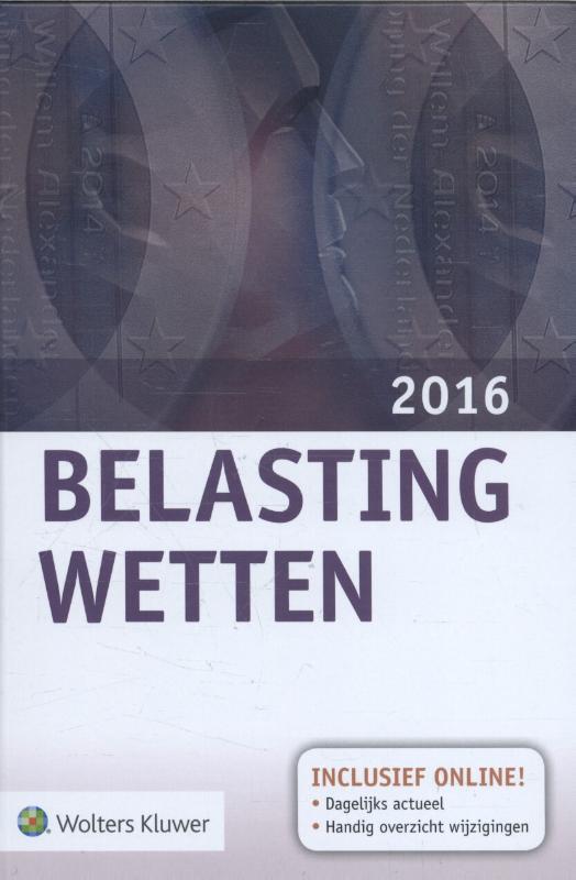 9789013135077 Belastingwetten 2016