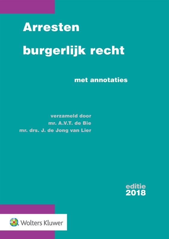 9789013140521 Arresten burgerlijk recht 2016