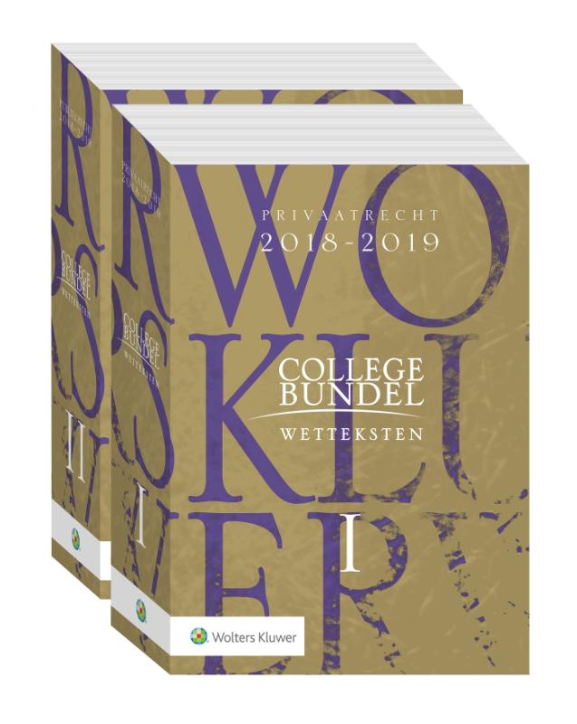 9789013147520 Wolters Kluwer Collegebundel 20182019
