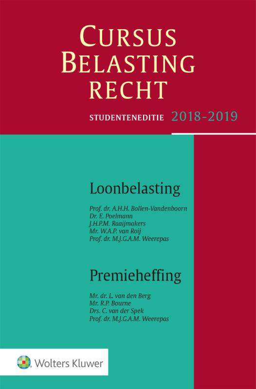 9789013148817 Studenteneditie Cursus Belastingrecht LoonbelastingPremieheffing 20182019