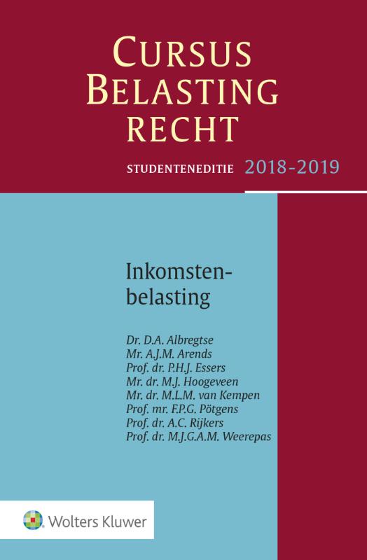 9789013148824-Studenteneditie-Cursus-Belastingrecht-Inkomstenbelasting-2018-2019