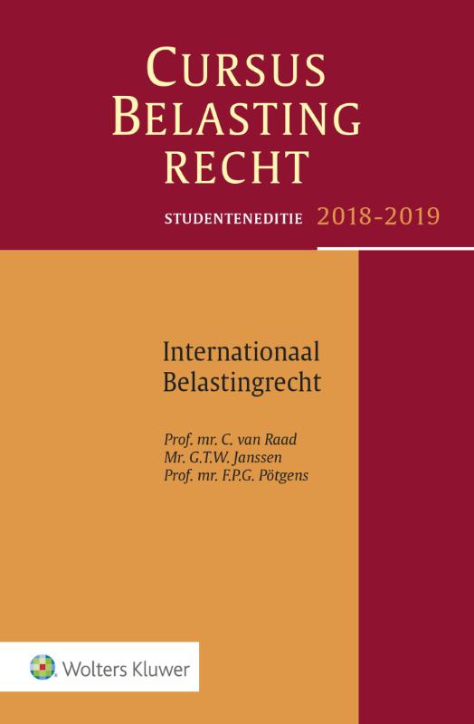 9789013149661 Studenteneditie Cursus Belastingrecht Internationaal Belastingrecht 20182019