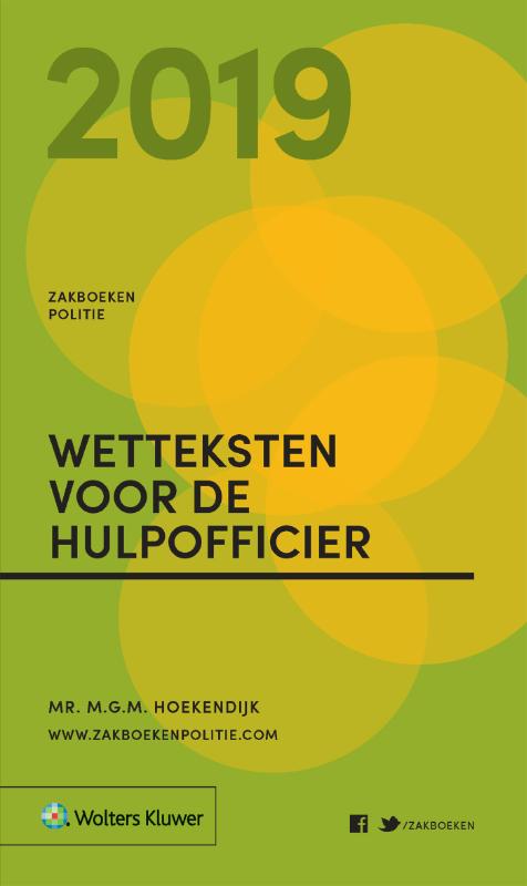 9789013150612 Zakboek Wetteksten voor de Hulpofficier 2019