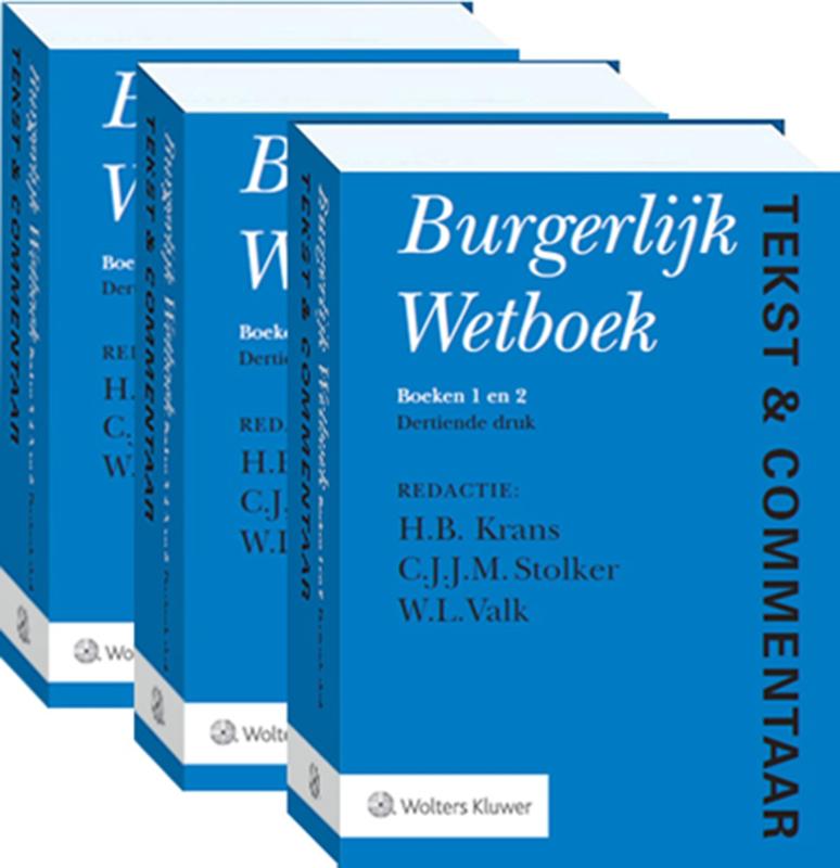 9789013151824 Tekst  Commentaar  Burgerlijk Wetboek set van 3