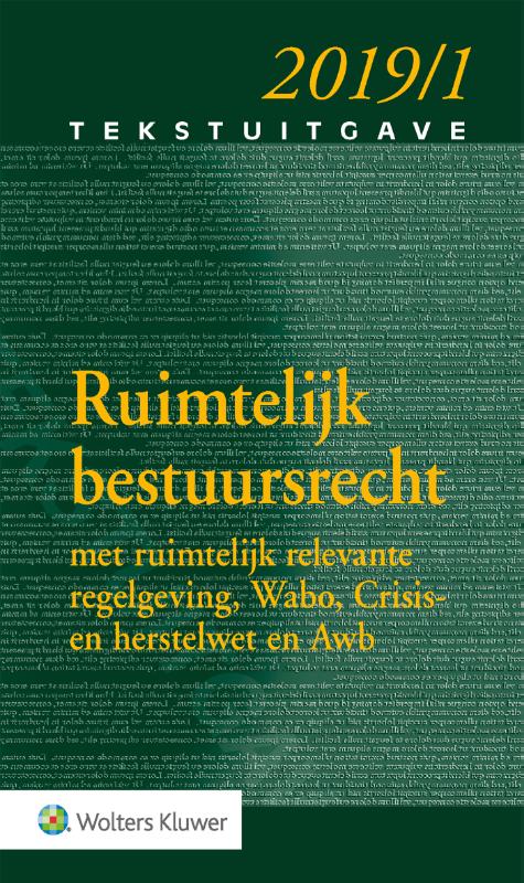 9789013152401 Tekstuitgave Ruimtelijk bestuursrecht 20191