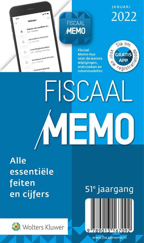 9789013167092 Fiscaal Memo januari 2022