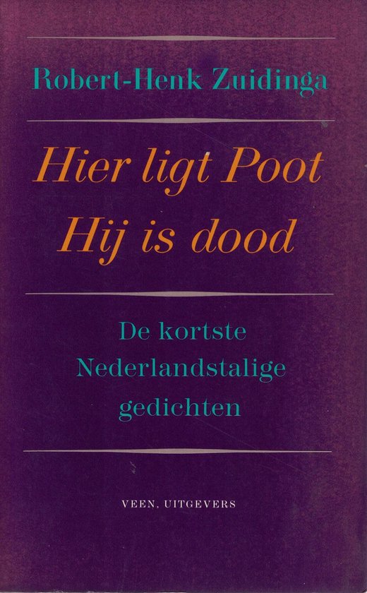 9789020424164 Hier ligt Poot hij is dood