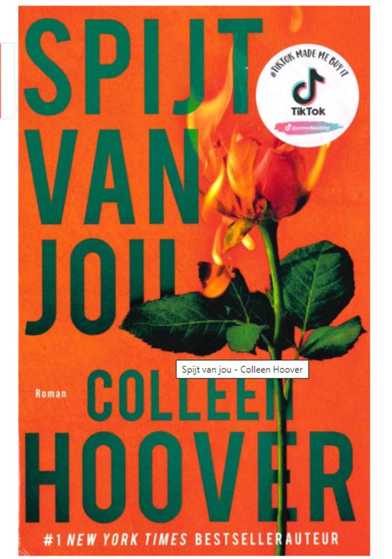 9789020553192 Spijt van jou  Colleen Hoover bekend van TikTok