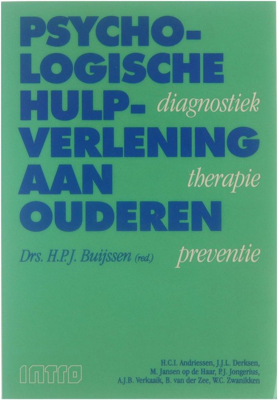 9789026661112 Psychologische hulpverlening aan ouderen  druk 2