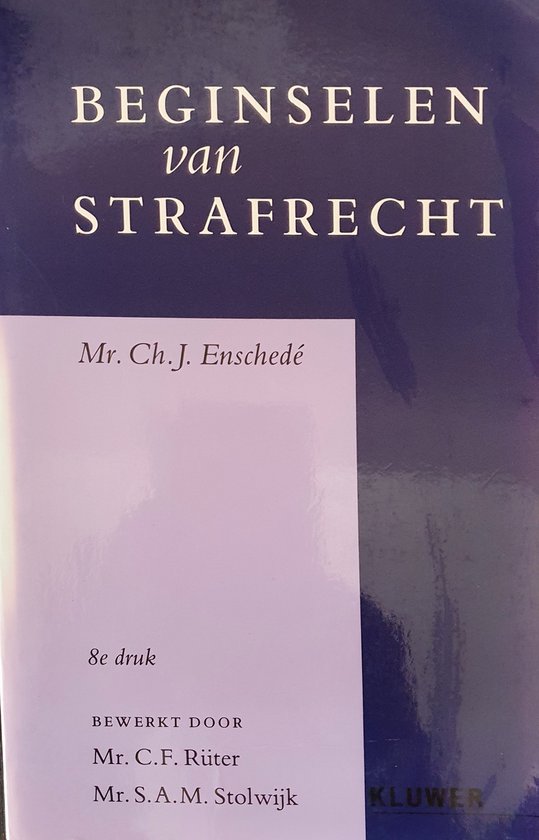 9789026823961 Beginselen van strafrecht  druk 8