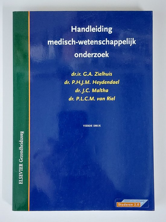 9789035230897 Handleiding medischwetenschappelijk onderzoek  druk 4