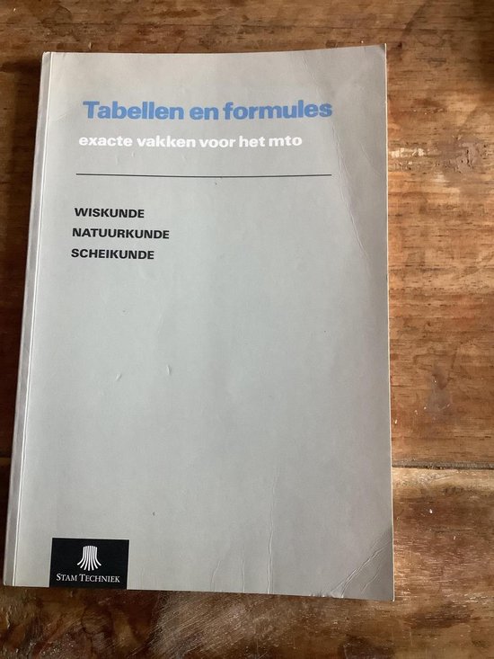 9789040102165 Tabellen en formules  druk 4