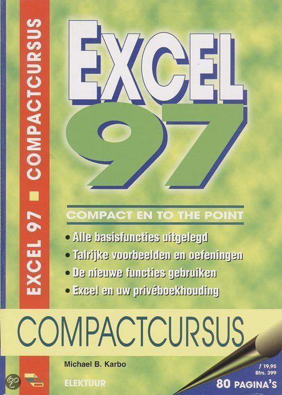 9789053810965 Excel 97 compactcursus