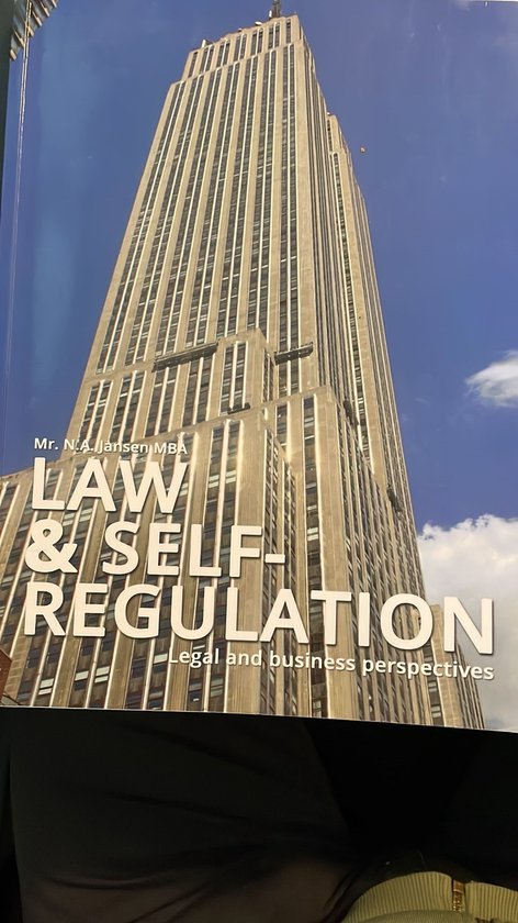 9789053833582 Law and selfregulation legal and business perspectives