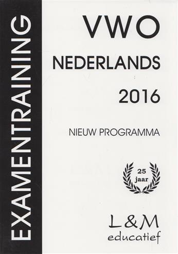9789054893783 Examentraining vwo nederlands 2016