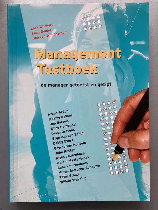 9789074885263 Management testboek  de manager getoetst en getipt