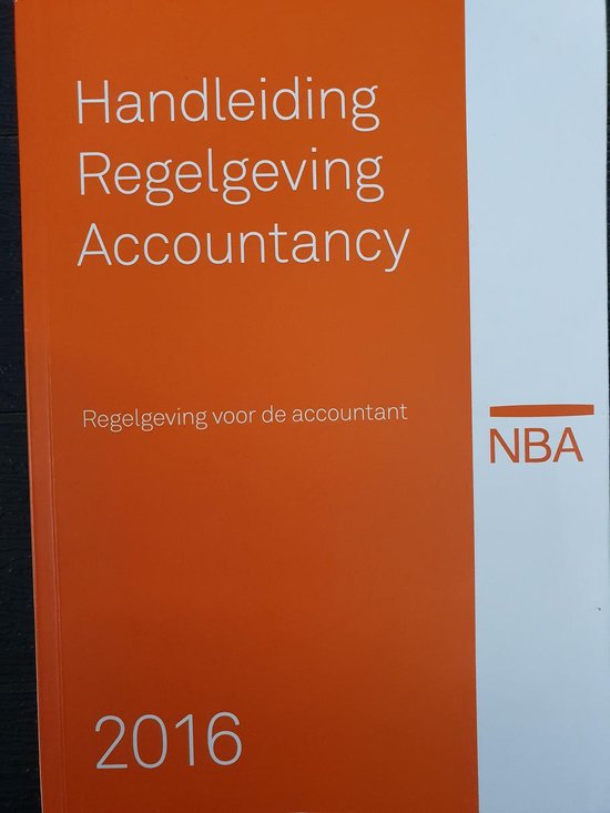 9789075103816 Handleiding regelgeving accountancy 2016