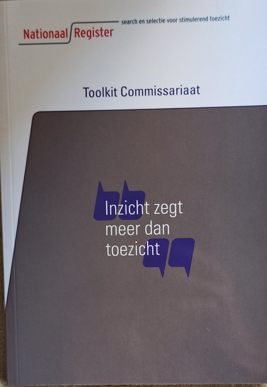 9789079301119 Toolkit Commissariaat
