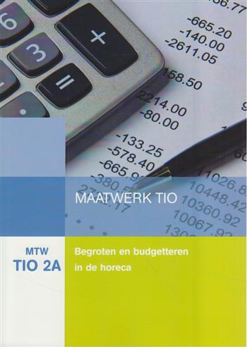 9789400215917 Begroten en budgetteren in de horeca MTW TIO 2a