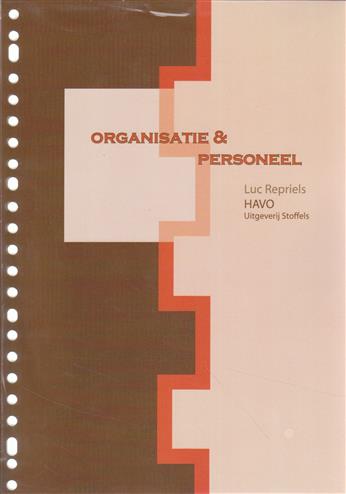 9789460200175 Organisatie  Personeel lesbrief HAVO