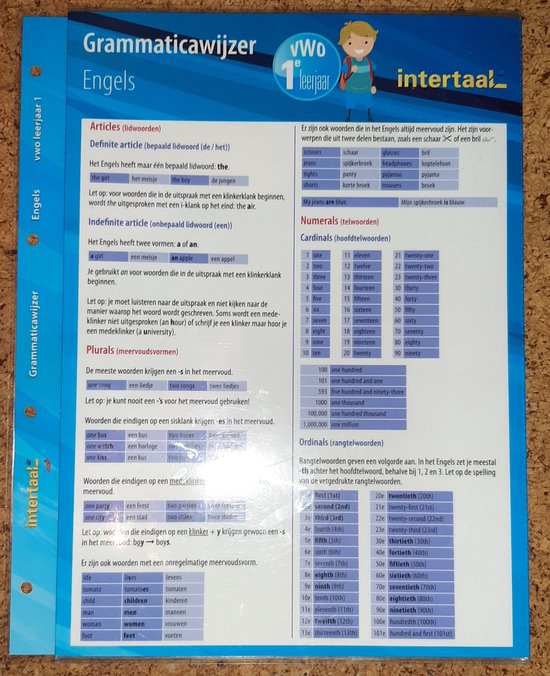 9789460308932 Grammaticawijzer engels vwo leerjaar 1