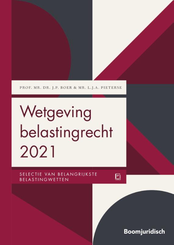9789462908819 Wetgeving belastingrecht 2021