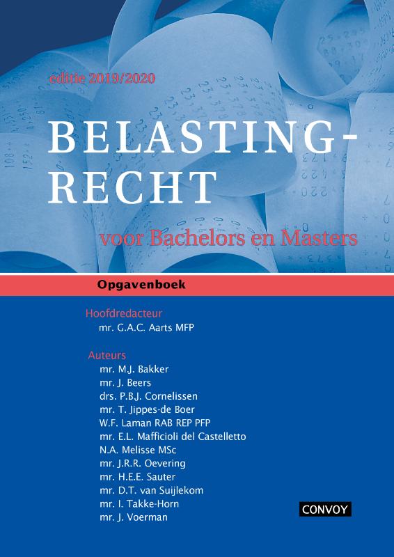 9789463171694 Belastingrecht Bachelors Masters 20192020 Opgavenboek