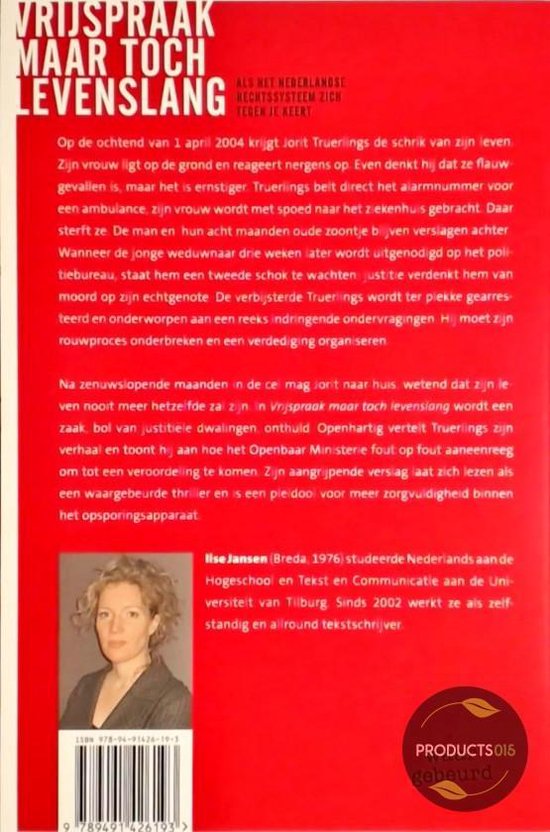 9789491426193 Vrijspraak maar toch levenslang