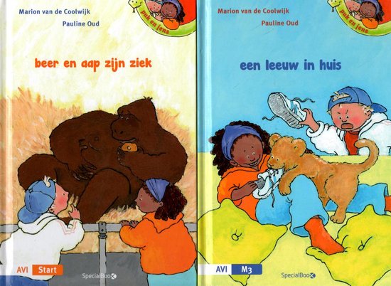 9789492482136 Een leeuw in huis Beer en aap zijn ziek set van 2