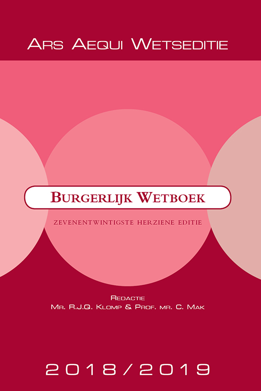 9789492766250 Burgerlijk Wetboek 20182019