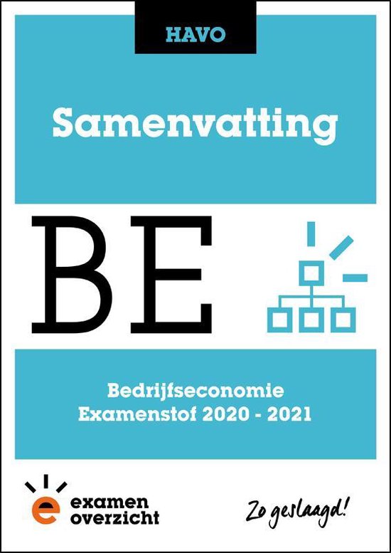 9789492981981 examen overzicht bedrijfseconomie samenvattig 
