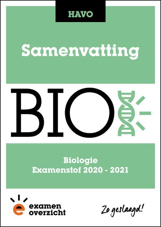 9789492981998 ExamenOverzicht  Samenvatting Biologie HAVO
