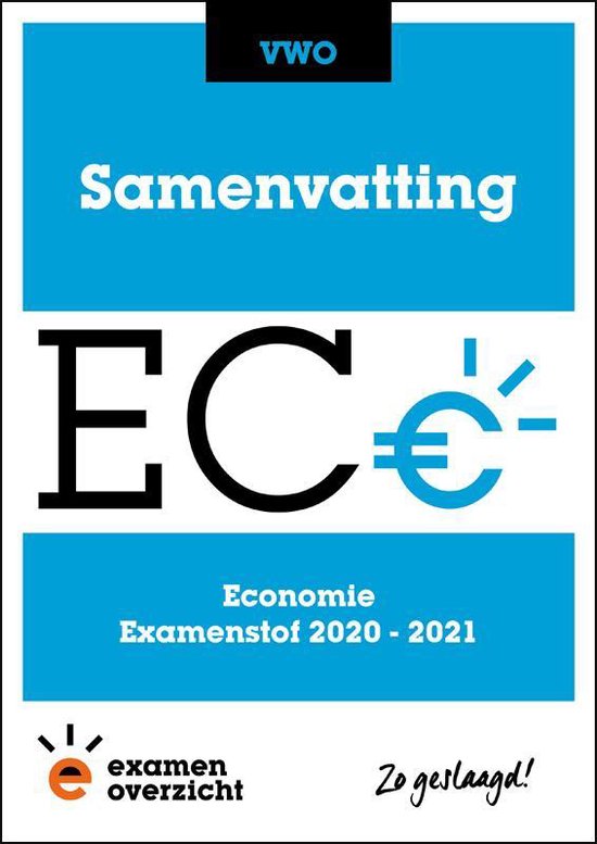 9789493190320 ExamenOverzicht  Samenvatting Economie VWO