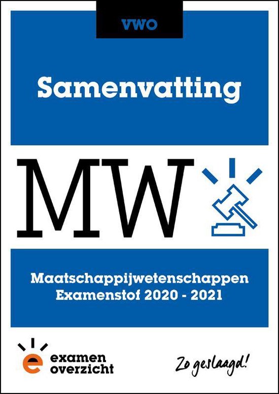 9789493190368 Samenvatting maatschappijwetenschappen examenstof 20202021 VWO
