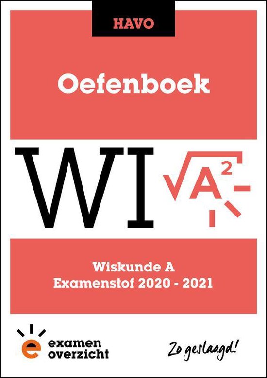 9789493190511 ExamenOverzicht  Oefenboek Wiskunde A HAVO