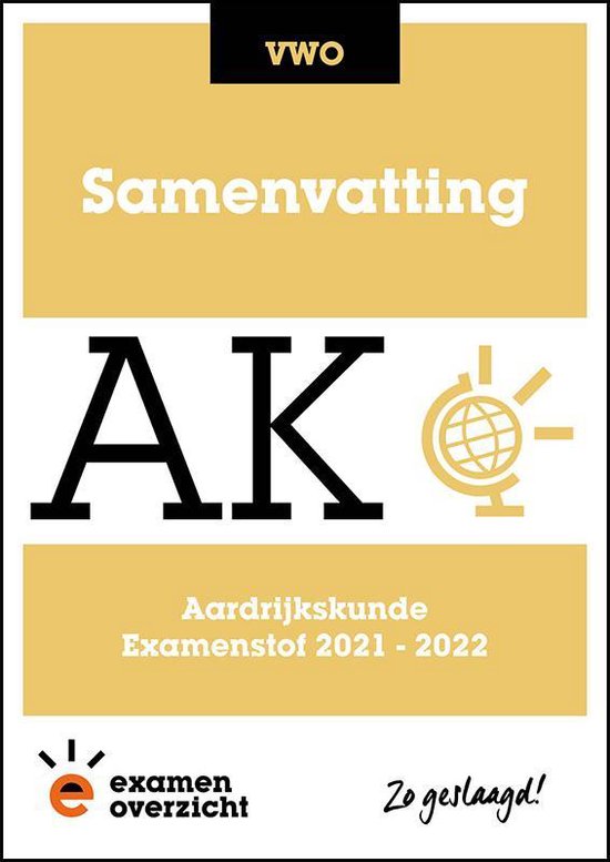 9789493237148 ExamenOverzicht  Samenvatting Aardrijkskunde VWO