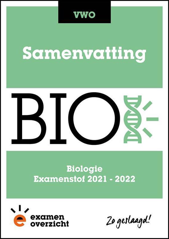 9789493237162 ExamenOverzicht  Samenvatting Biologie VWO