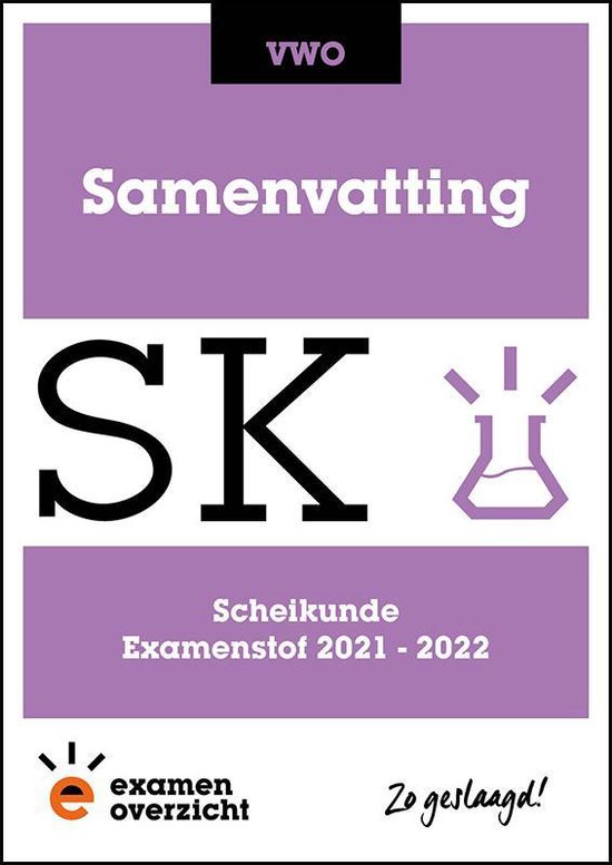9789493237230 ExamenOverzicht  Samenvatting Scheikunde VWO