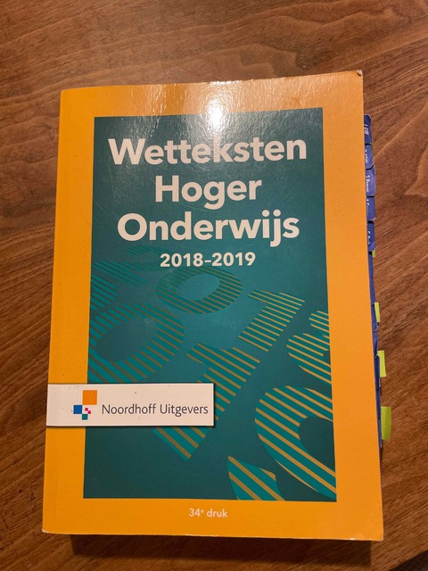 9789001886226-Wetteksten-hoger-onderwijs-2018-2019