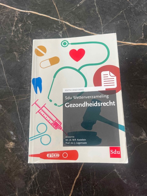 9789012408240-Sdu-Wettenverzameling-Gezondheidsrecht-2022-2023