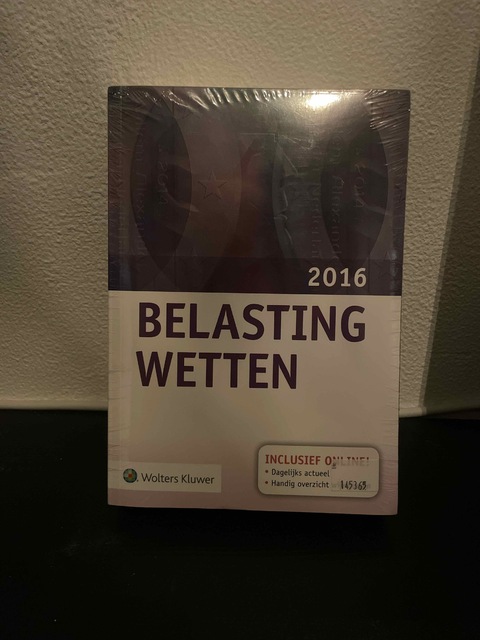9789013131772-Belastingwetten-2016