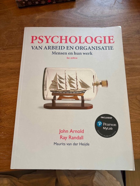 9789043036917-Psychologie-van-arbeid-en-organisatie-6e-editie-met-MyLab-NL-toegangscode