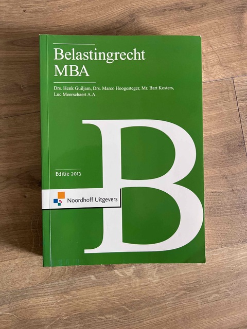 9789001831653-Belastingrecht-MBA-2013