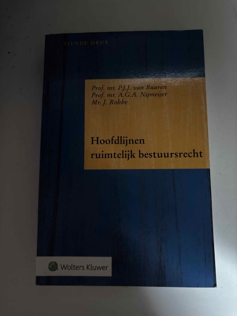 9789013140101-Hoofdlijnen-ruimtelijk-bestuursrecht