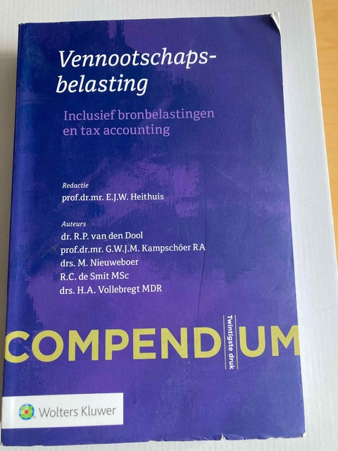 9789013163360-Compendium-Vennootschapsbelasting