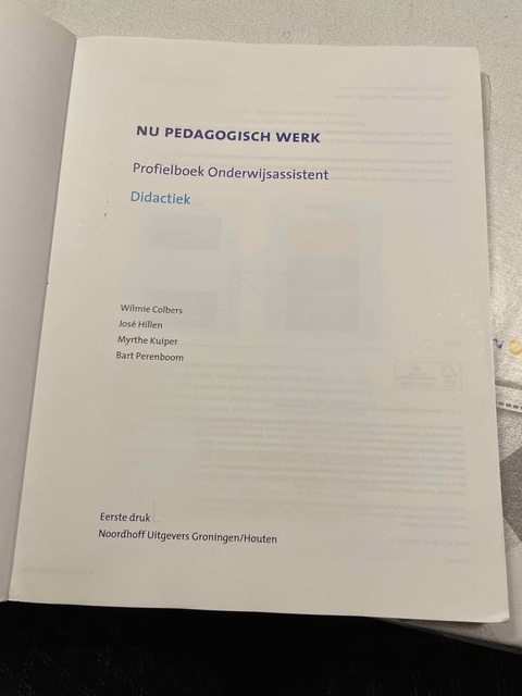 9789001881443-Nu-Pedagogisch-Werk-Onderwijsassistent-Didactiek-Online